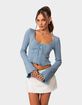 EDIKTED Lacey Long Sleeve Knit Top image number 1
