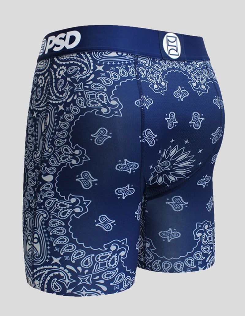 PSD Blue Bandana Mens Boxer Briefs image number 1