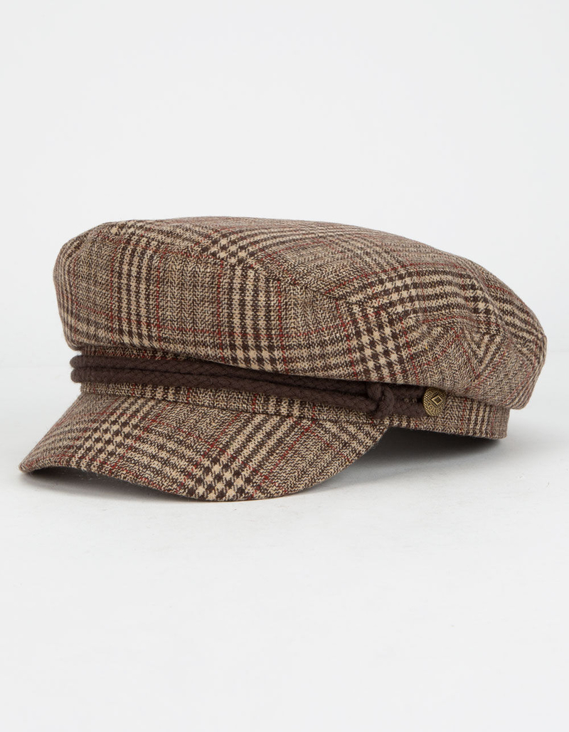 BRIXTON Khaki Plaid Womens Fiddler Cap image number 0