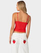 EDIKTED Cami Sheer Lace Tank Top image number 5