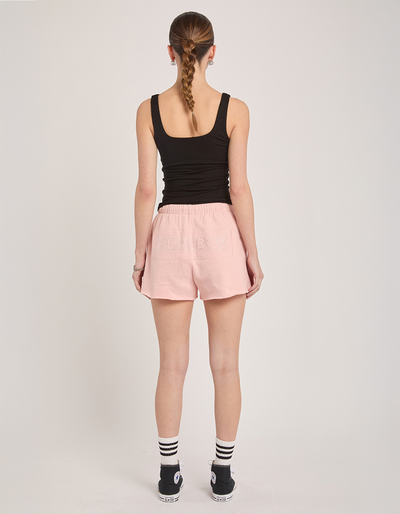 PLAYBOY Embossed Rhinestone Womens Short image number 2
