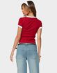 EDIKTED Santa Monica V-Neck Tee image number 3