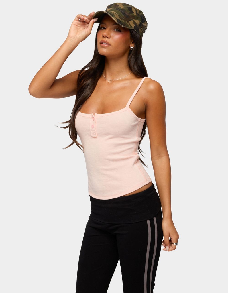 EDIKTED Channa Henley Tank Top image number 1