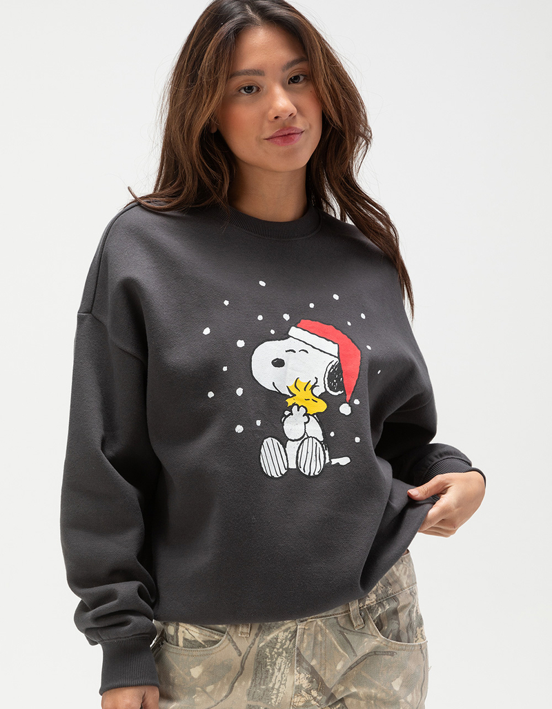 RSQ x Peanuts Snow Mens Oversized Crewneck Sweatshirt image number 2