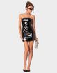 EDIKTED Villa Vinyl Mini Dress image number 1