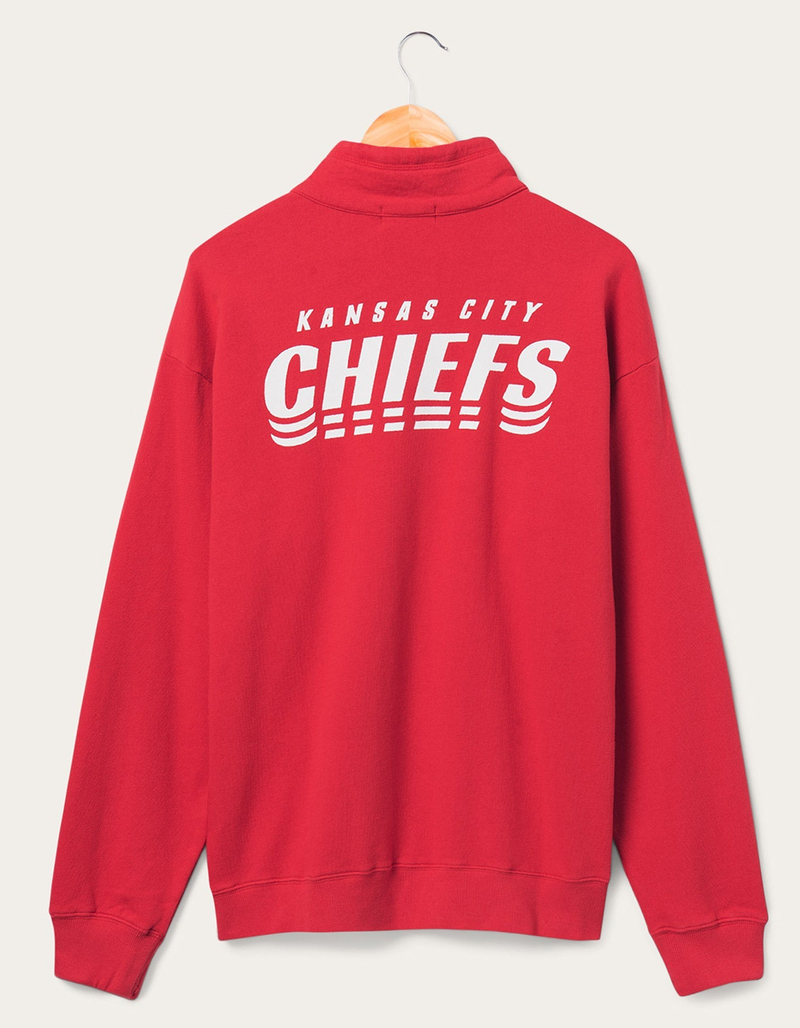 JUNK FOOD Kansas City Chiefs Mock 1/4 Button Up Sweatshirt image number 1