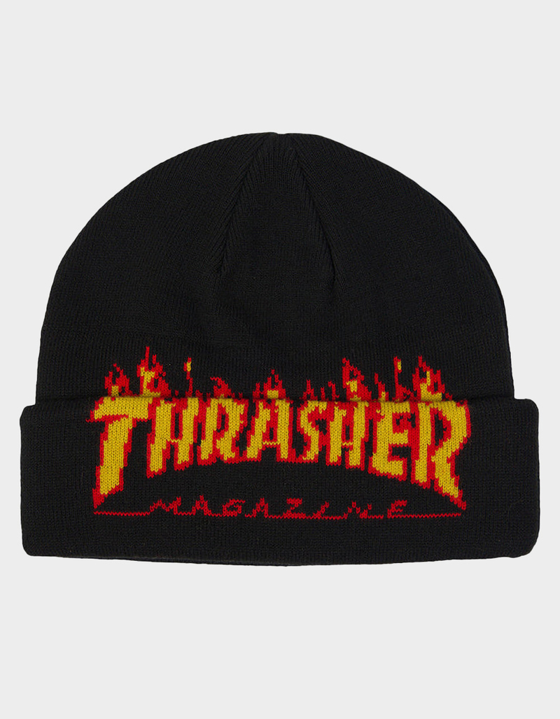 THRASHER Flame Fold Beanie image number 0