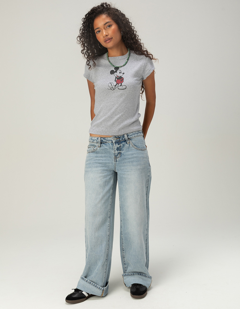 DISNEY Mickey Mouse Womens Baby Tee image number 1