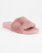 QUPID Faux Fur Mauve Womens Sandals image number 1