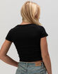 TILLYS V-Neck Rib Womens Tee image number 4