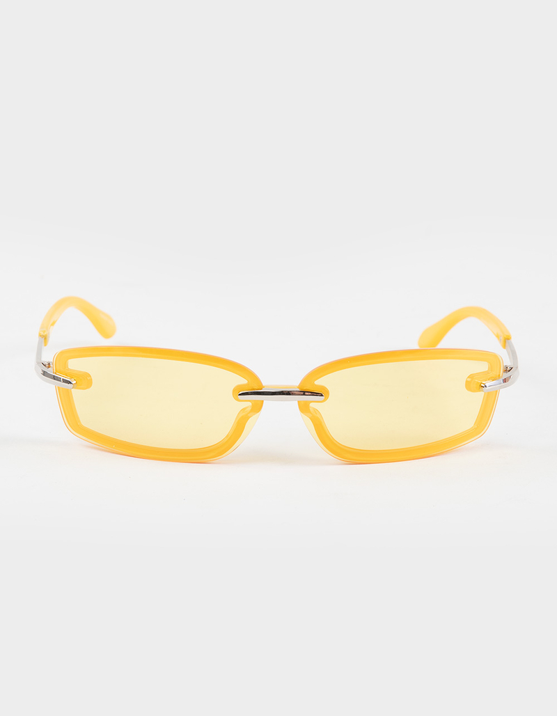RSQ Rimless Rectangle Sunglasses image number 1
