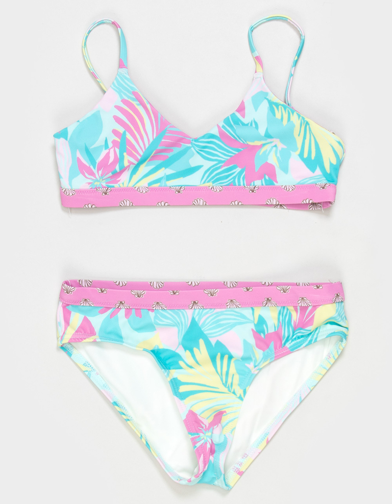 BILLABONG Des Tropics Girls Reversible Bralette Bikini Set image number 0