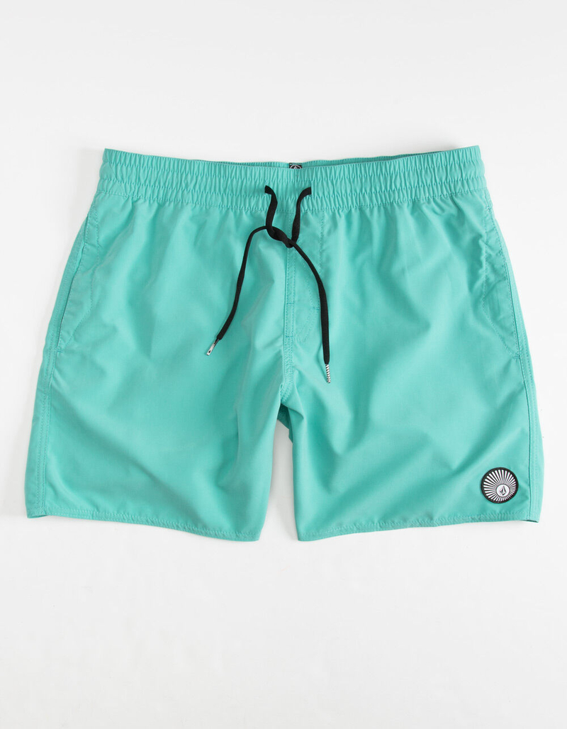 VOLCOM Lido Solid Mens Mint Volley Shorts image number 0