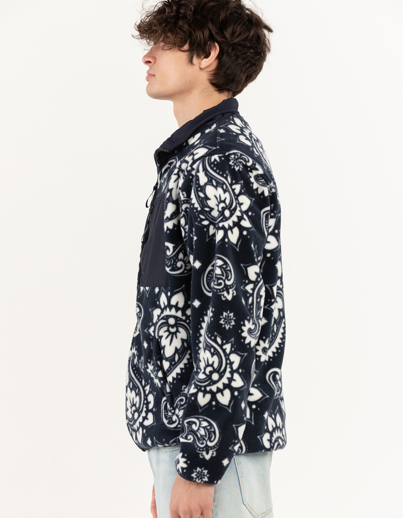 RSQ Mens Printed Polar Fleece Zip-Up Jacket image number 2