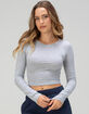 TILLYS Long Sleeve Womens Baby Tee image number 1