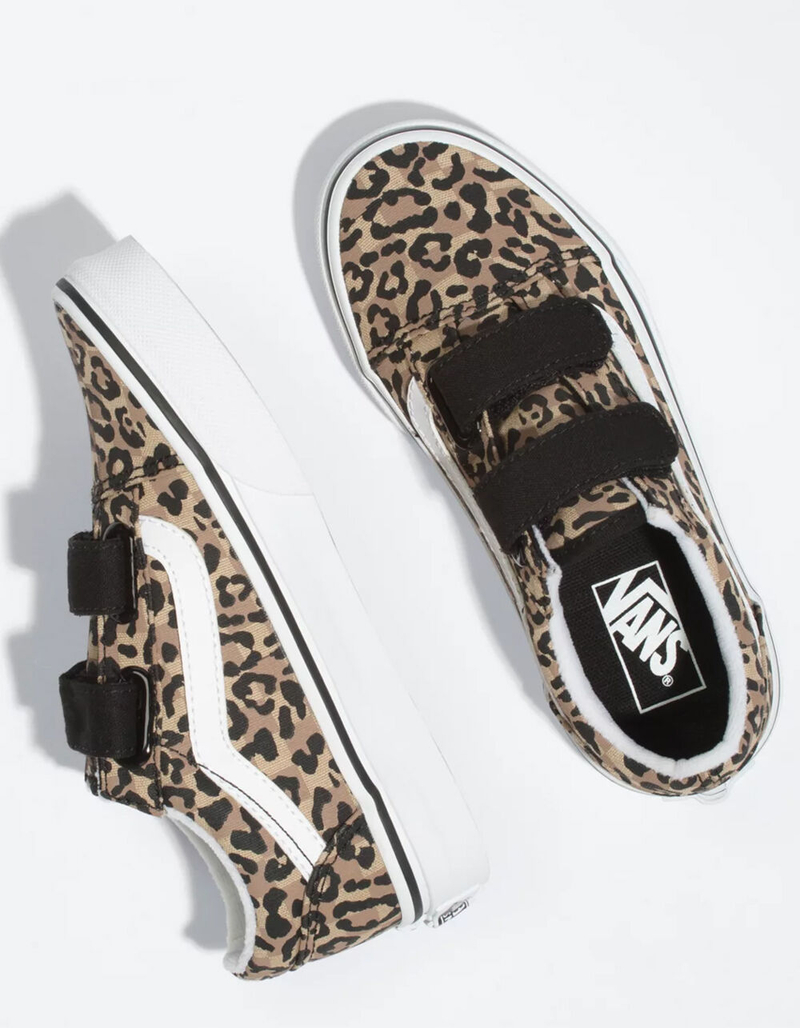 VANS Animal Checkerboard Old Skool V Girls Velcro Shoes image number 2