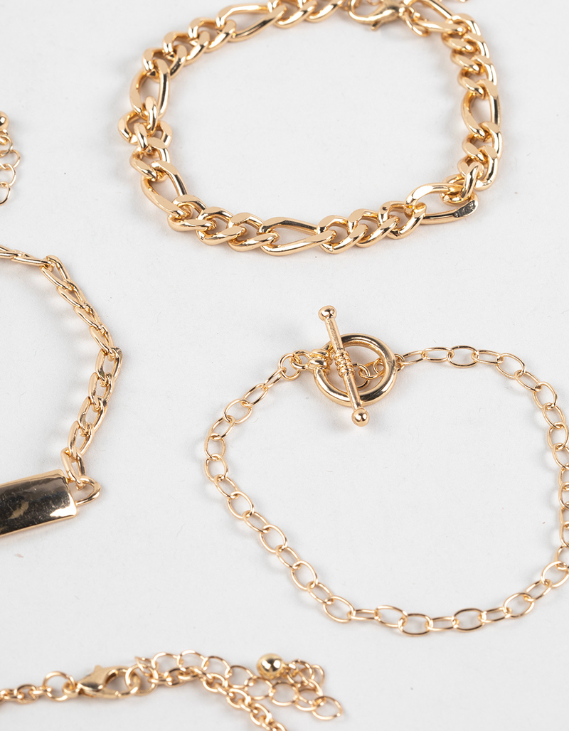 FULL TILT 4 Pack Heart/Chain Bracelets image number 3