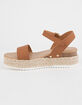 SODA Clip Tan Womens Espadrille Flatform Sandals image number 3