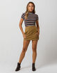 SKY AND SPARROW Contrast Stitch Womens Mini Skirt image number 1