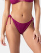 ROXY Crochet Tie Side Cheeky Womens Bikini Bottoms image number 1