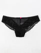 FULL TILT Flower Lace Black Bikini Panties image number 1