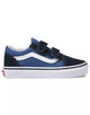 VANS Old Skool V Kids Navy Velcro Shoes image number 2