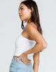 BOZZOLO Scoop Neck Womens White Tank image number 2