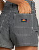 DICKIES High Rise Hickory Stripe Womens Carpenter Shorts image number 5
