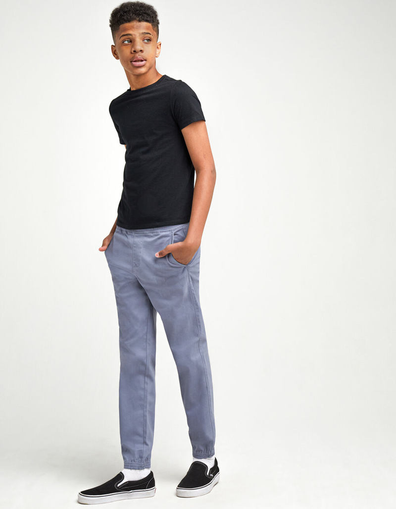 Boy's Material Trousers Jogger Navy Blue