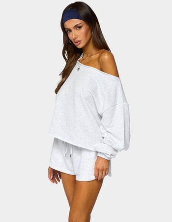 EDIKTED Kordelia Off Shoulder Sweatshirt Alternative Image