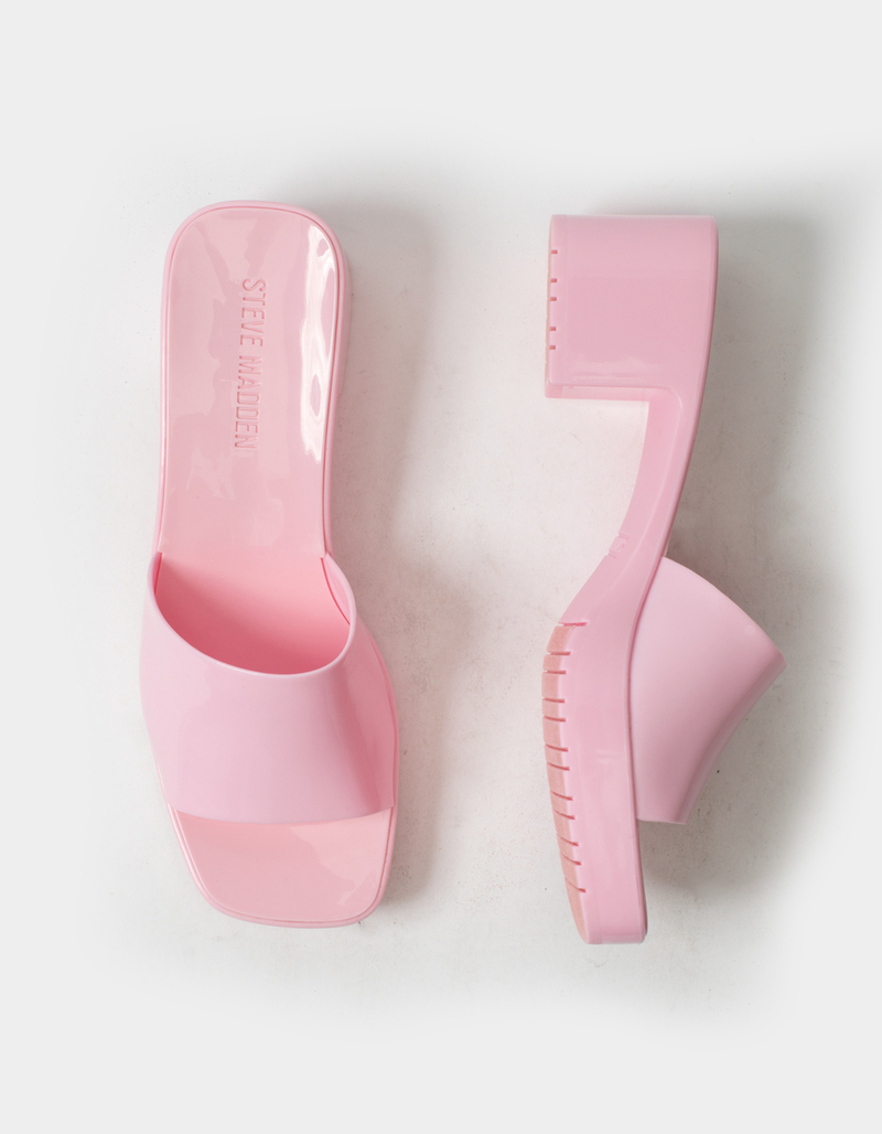 STEVE MADDEN Harlin Womens Pink Heeled Mules image number 4