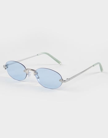 RSQ Rimless Round Metal Sunglasses Primary Image