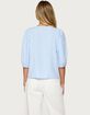 EDIKTED Pinstripe Linen Look Button Up Shirt image number 2