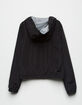 FULL TILT Solid Black Girls Windbreaker Jacket image number 2