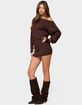 EDIKTED Eve Off Shoulder Knit Mini Dress image number 2