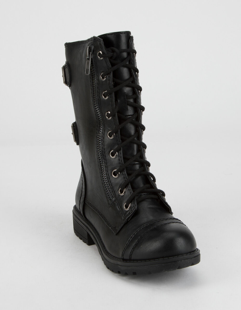 SODA Buckle Girls Combat Boots image number 1