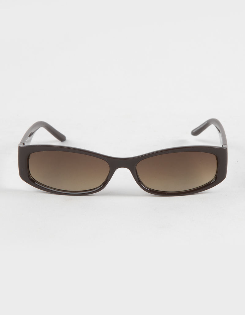 RSQ Rectangle Wrap Plastic Sunglasses image number 1