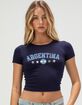 ARGENTINA Flag Soccer Womens Baby Tee image number 1