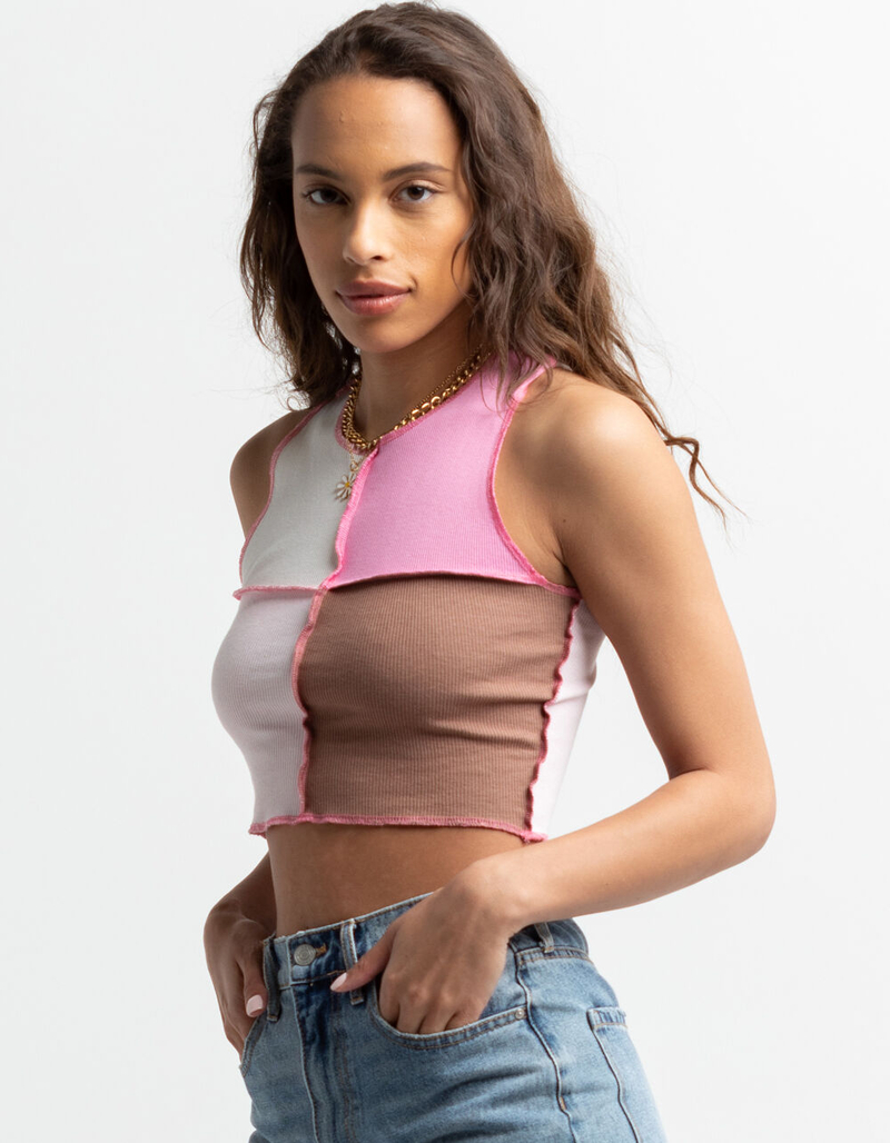 FULL TILT Color Blocked Womens Tank Top image number 1