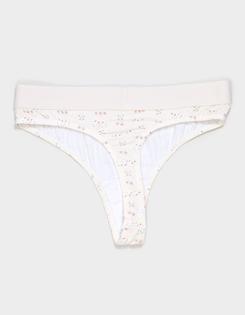 FULL TILT Waistband Cotton Thong image number 1