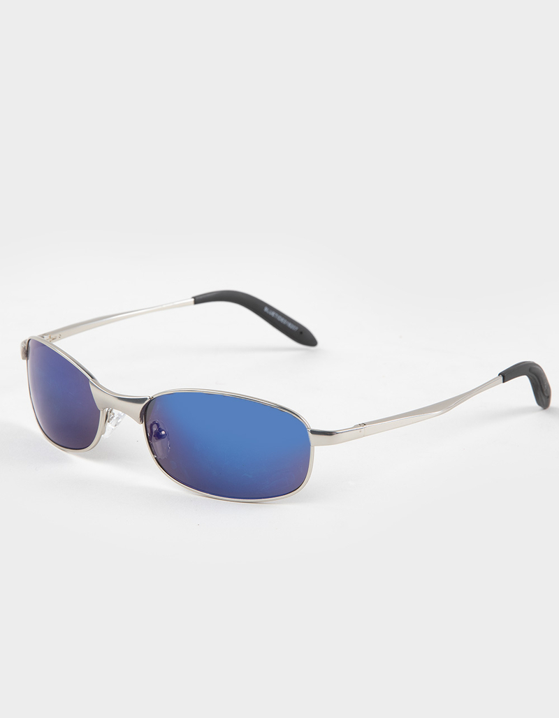 RSQ Blue Mirror Metal Sunglasses image number 0