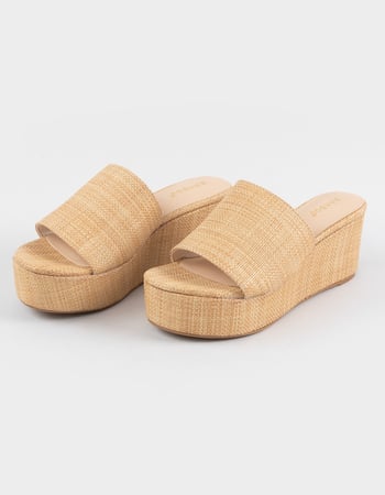 BAMBOO Beyond Womens Wedge Sandals Alternative Image
