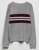 WOVEN HEART Chest Stripe Grey Girls Sweater image number 2