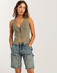 GUESS ORIGINALS Panel Womens Carpenter Shorts image number 1