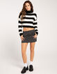 LOVE TREE Stripe Cable Turtle Neck Womens Sweater image number 4