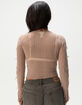 FULL TILT Textured Bow Womens Long Sleeve Top image number 4