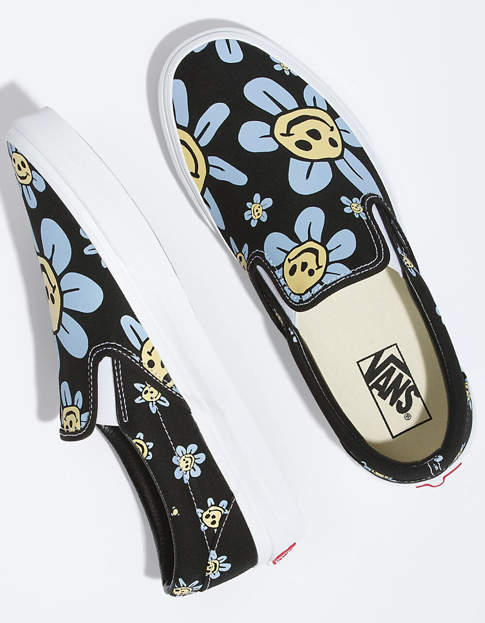 VANS Trippy Grin Classic Slip-On Shoes - BLK/YELLOW - M9 / W10.5