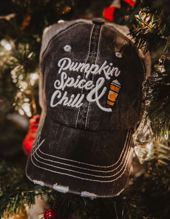 KATYDID Pumpkin Spice and Chill Trucker Hat Alternative Image