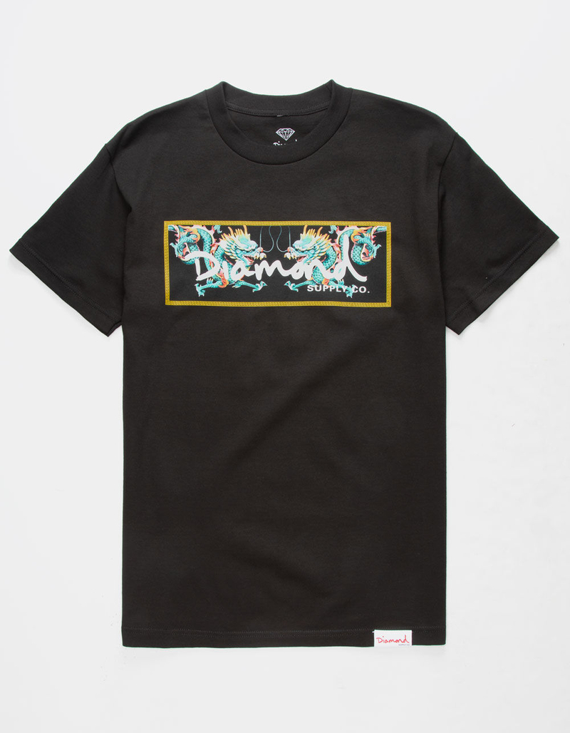DIAMOND SUPPLY CO. Dragon Box Logo Mens T-Shirt image number 0