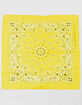 Neon Yellow Paisley Bandana image number 2